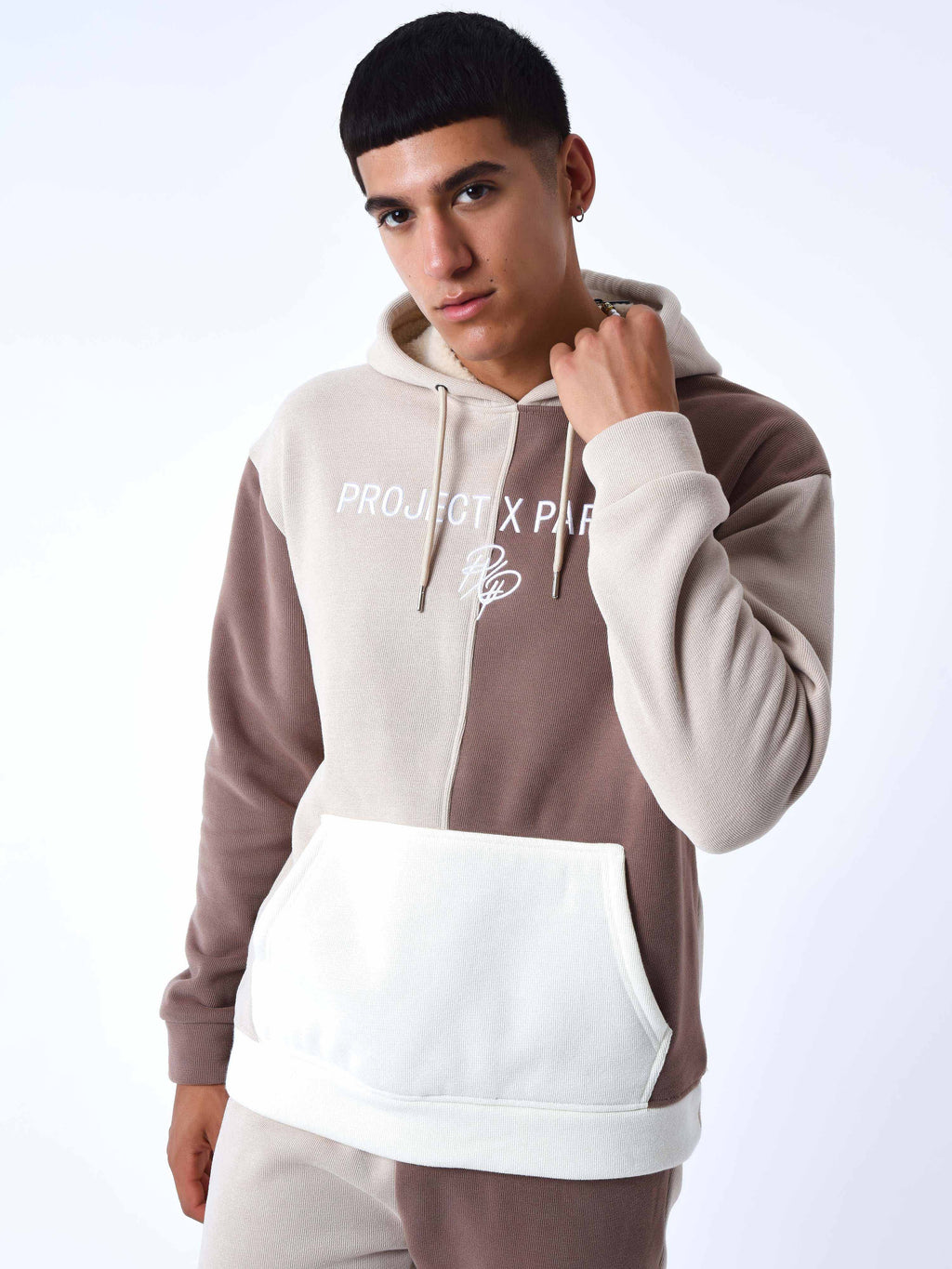 Sweat à Capuche tricolore en maille
