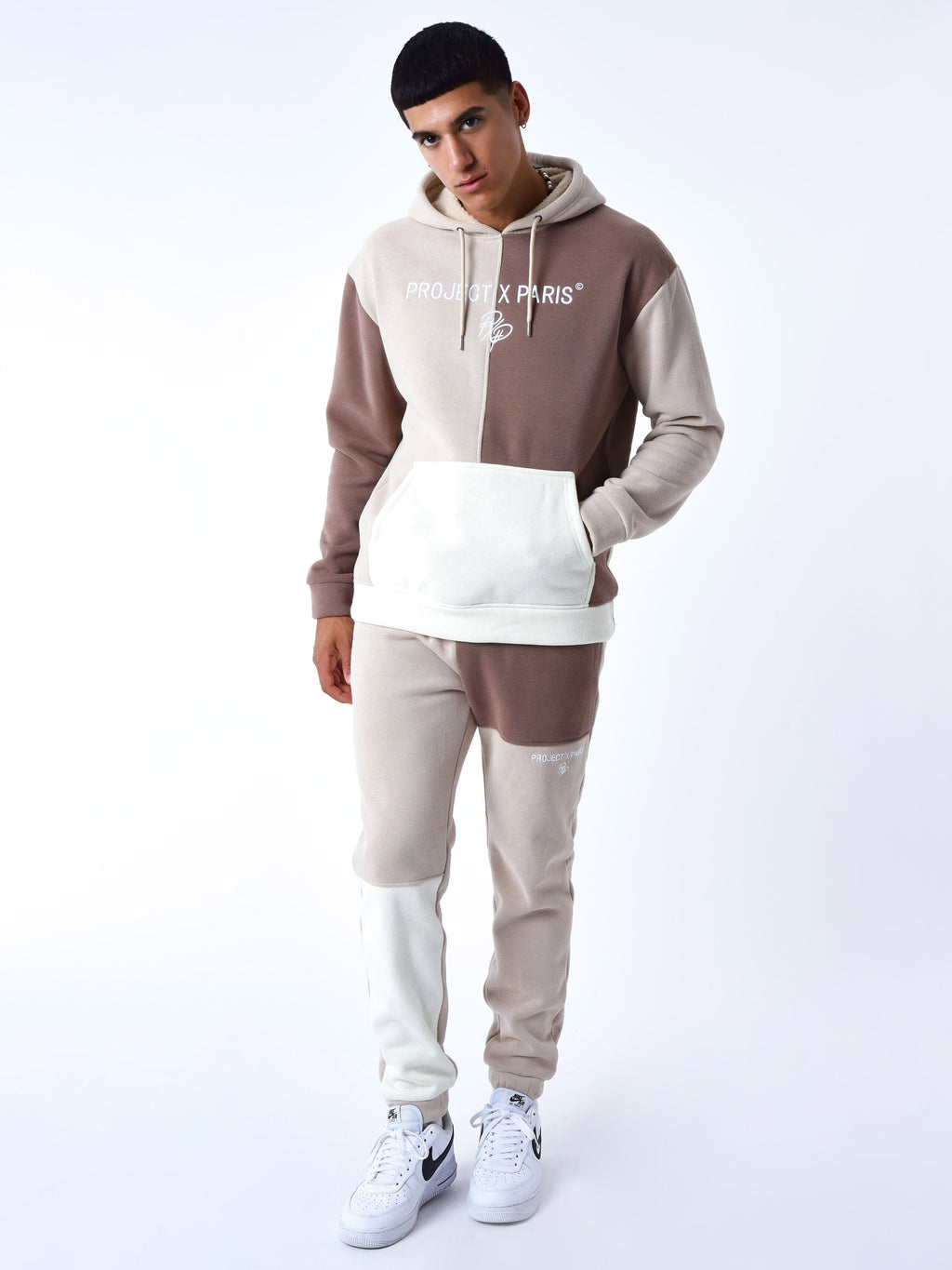 Sweat à Capuche tricolore en maille