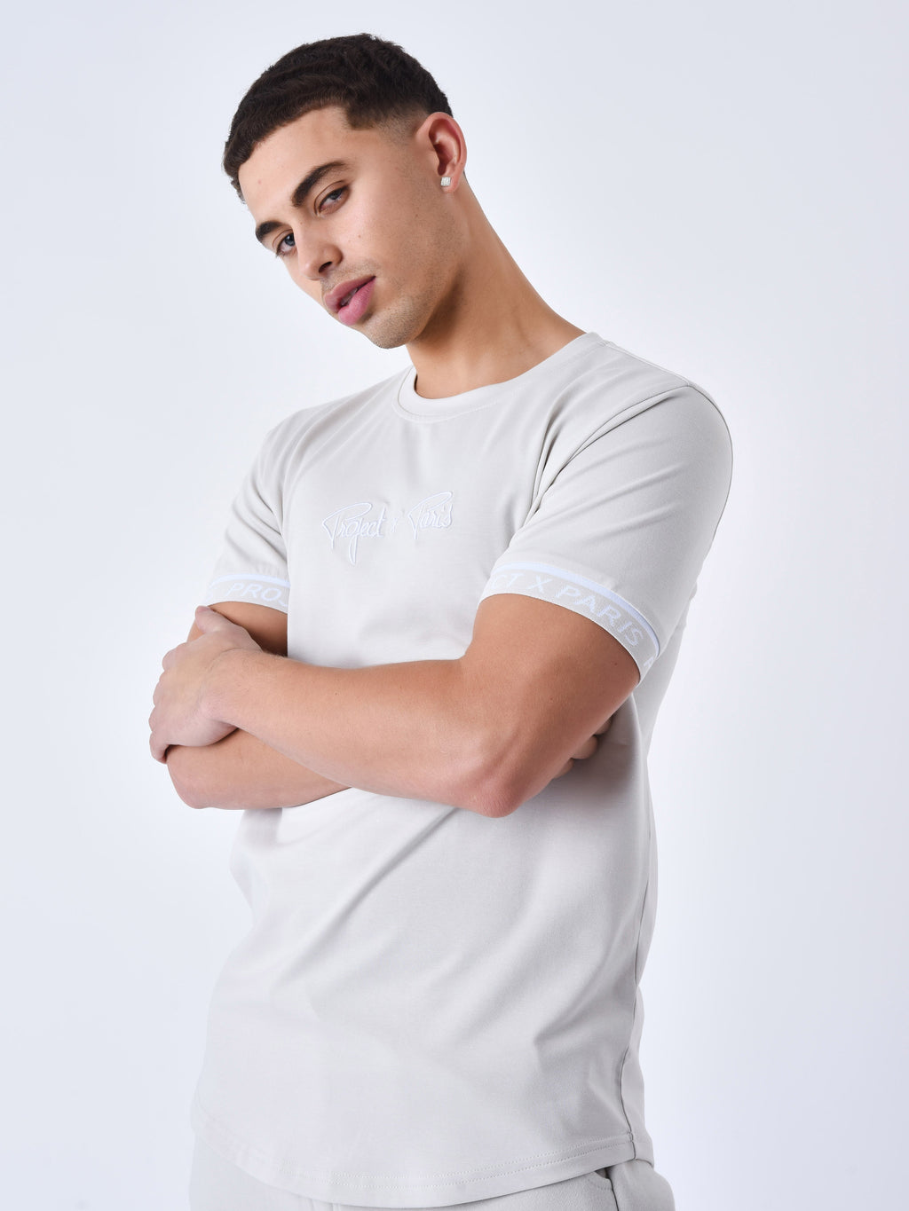 T-shirt a bandes élastiques