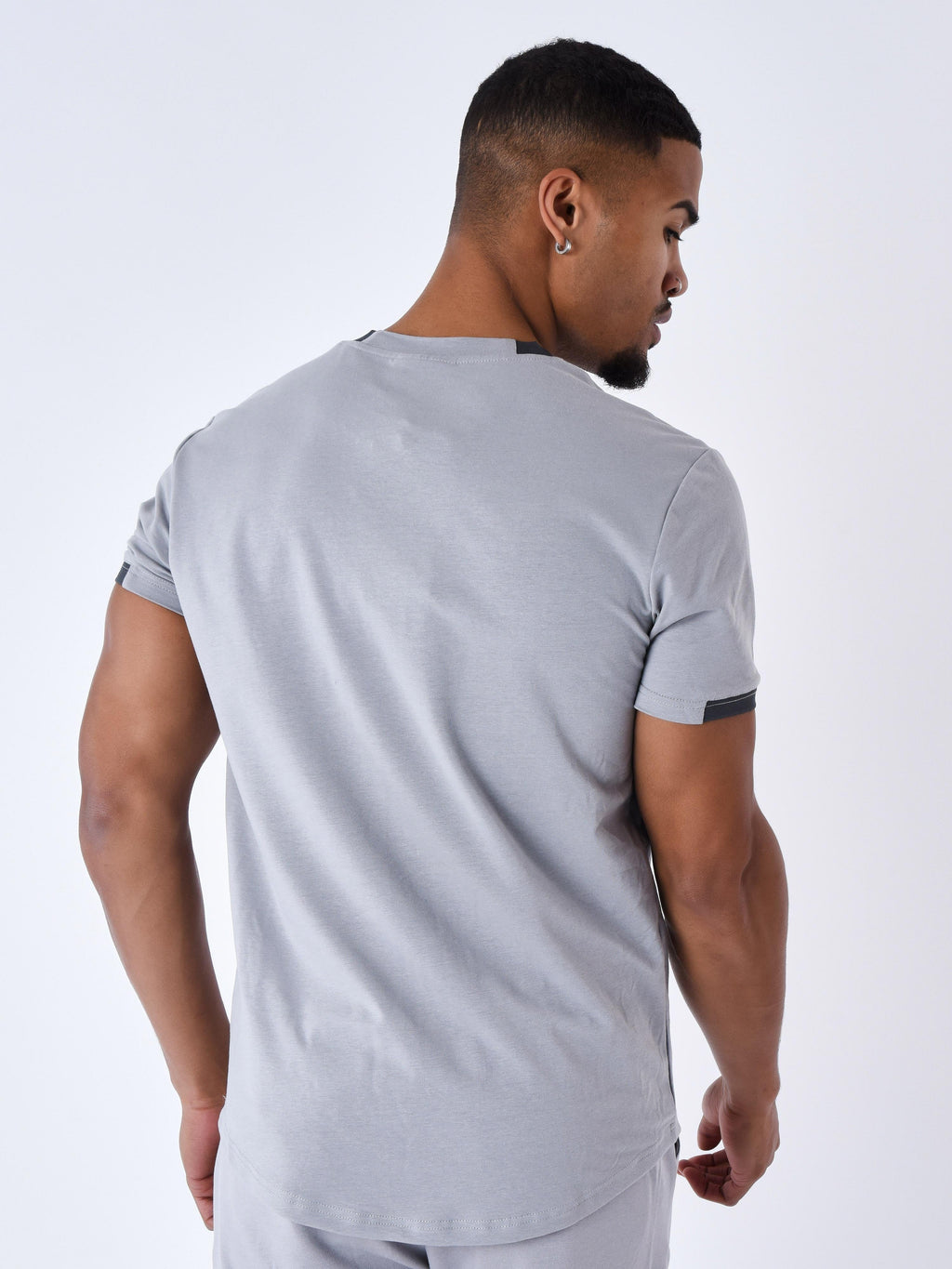 T-shirt avec bande contrastée logotée