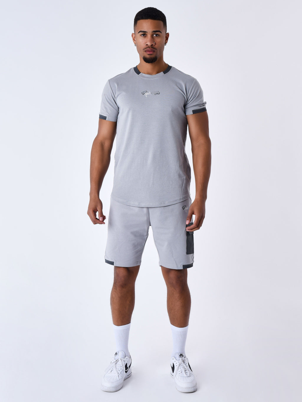 T-shirt avec bande contrastée logotée