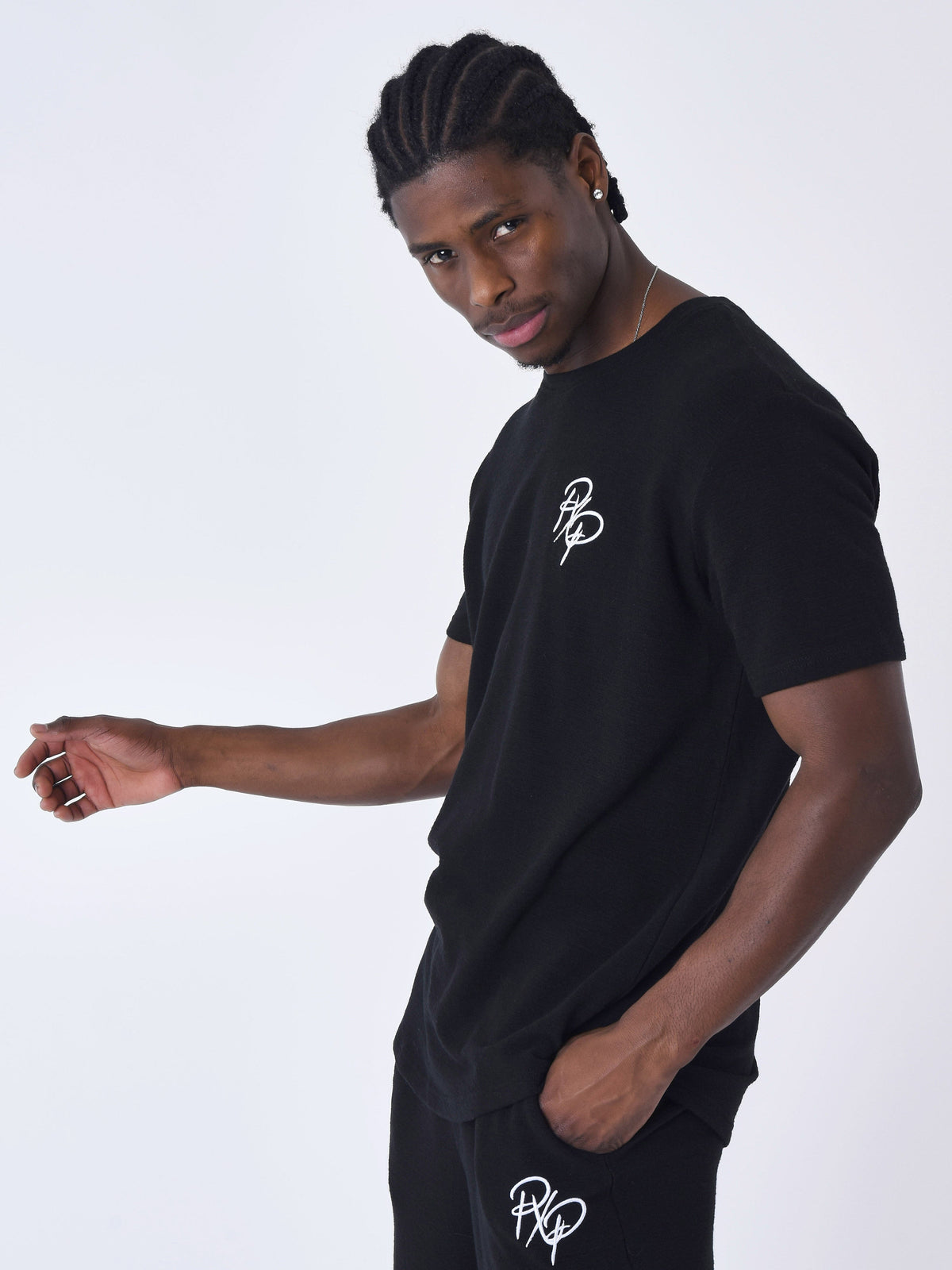 T-shirt uni texturé