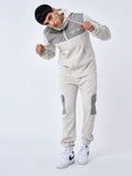 Pantalon de jogging bi-matière a poches