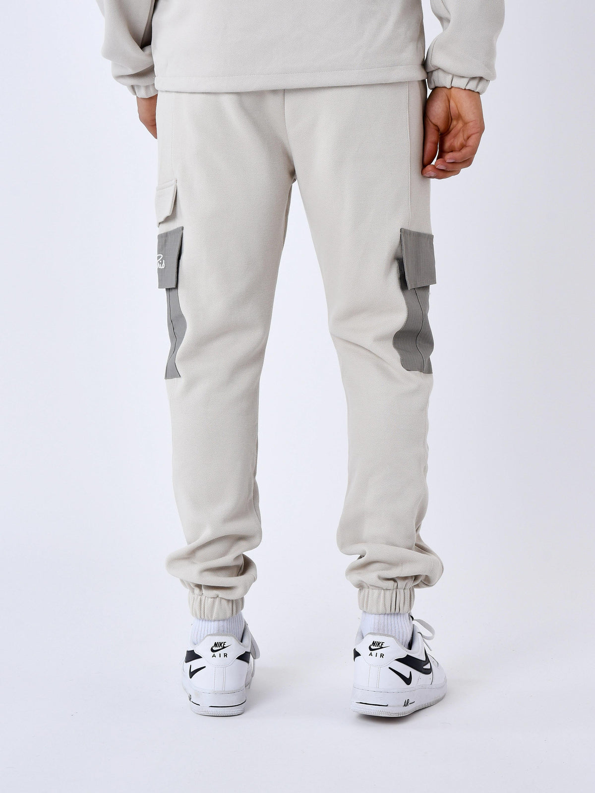 Pantalon de jogging bi-matière a poches