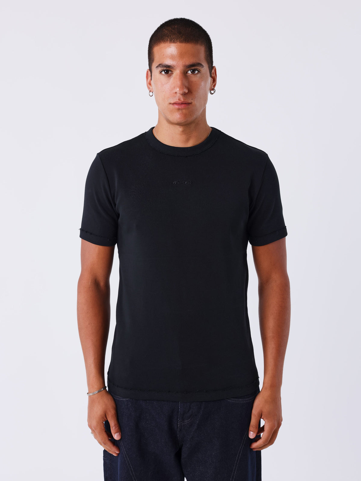 T-shirt manches courtes destroy