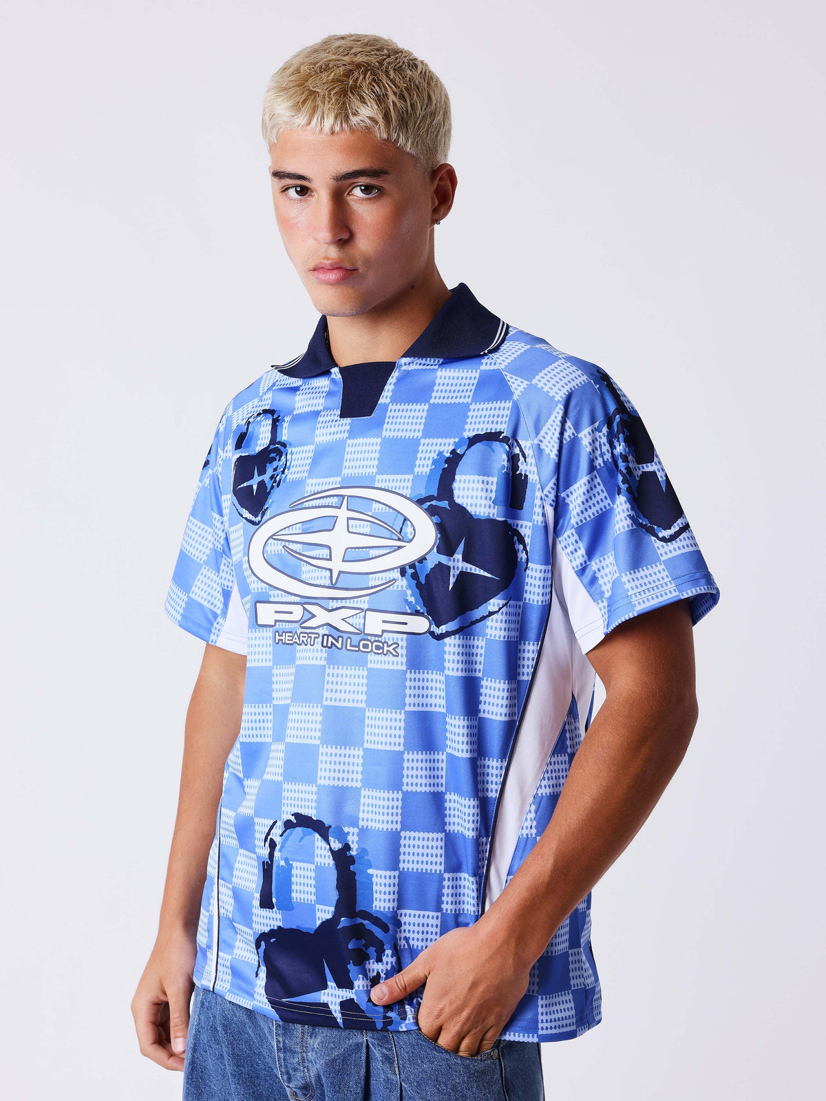 Maillot manches courtes à col polo Love story