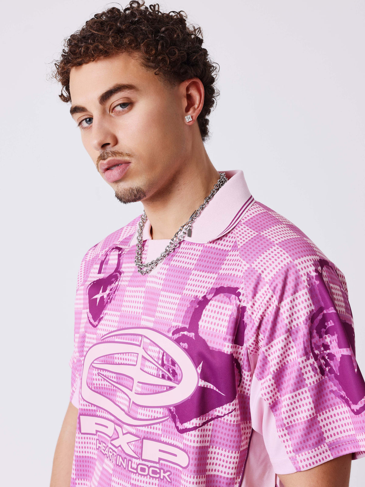 Maillot manches courtes à col polo Love story