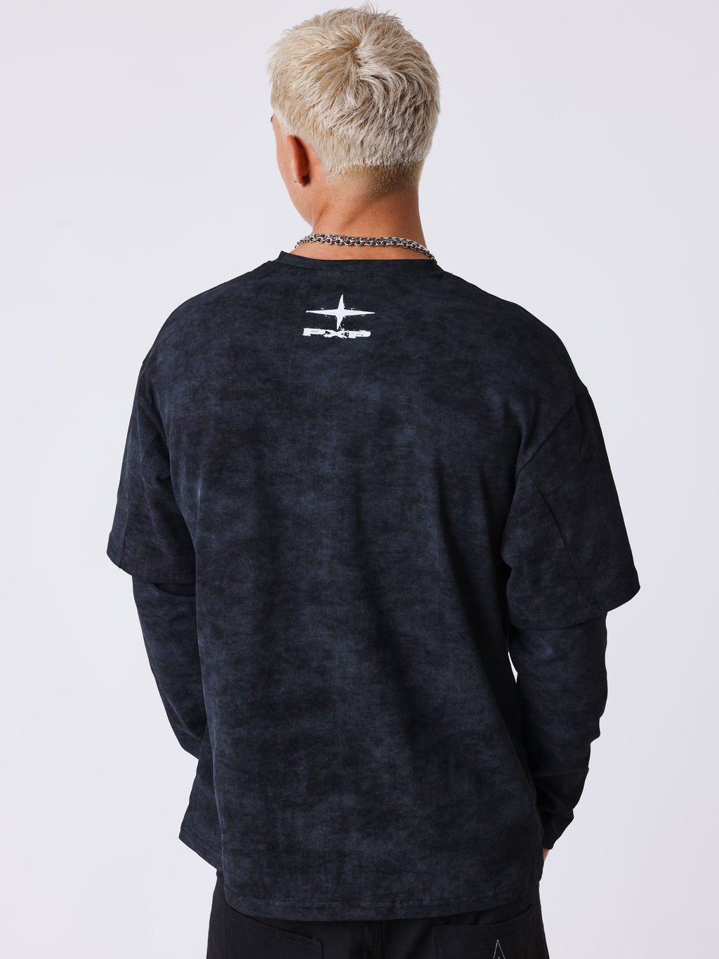 T-shirt manches longues effet Vintage