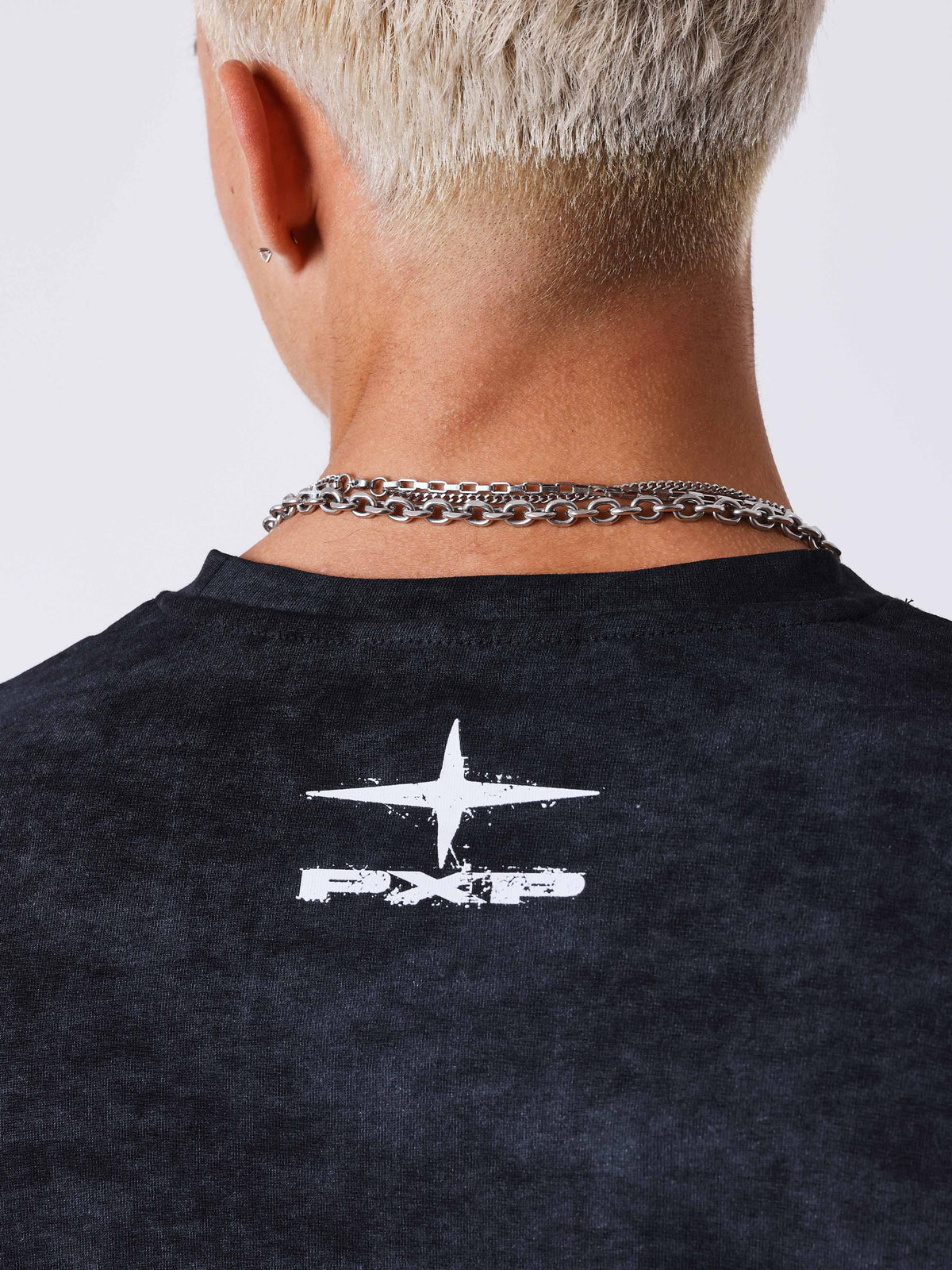 T-shirt manches longues effet Vintage