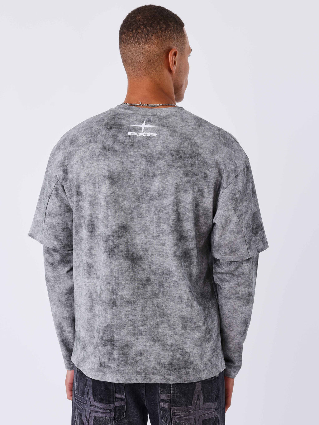 T-shirt manches longues effet Vintage