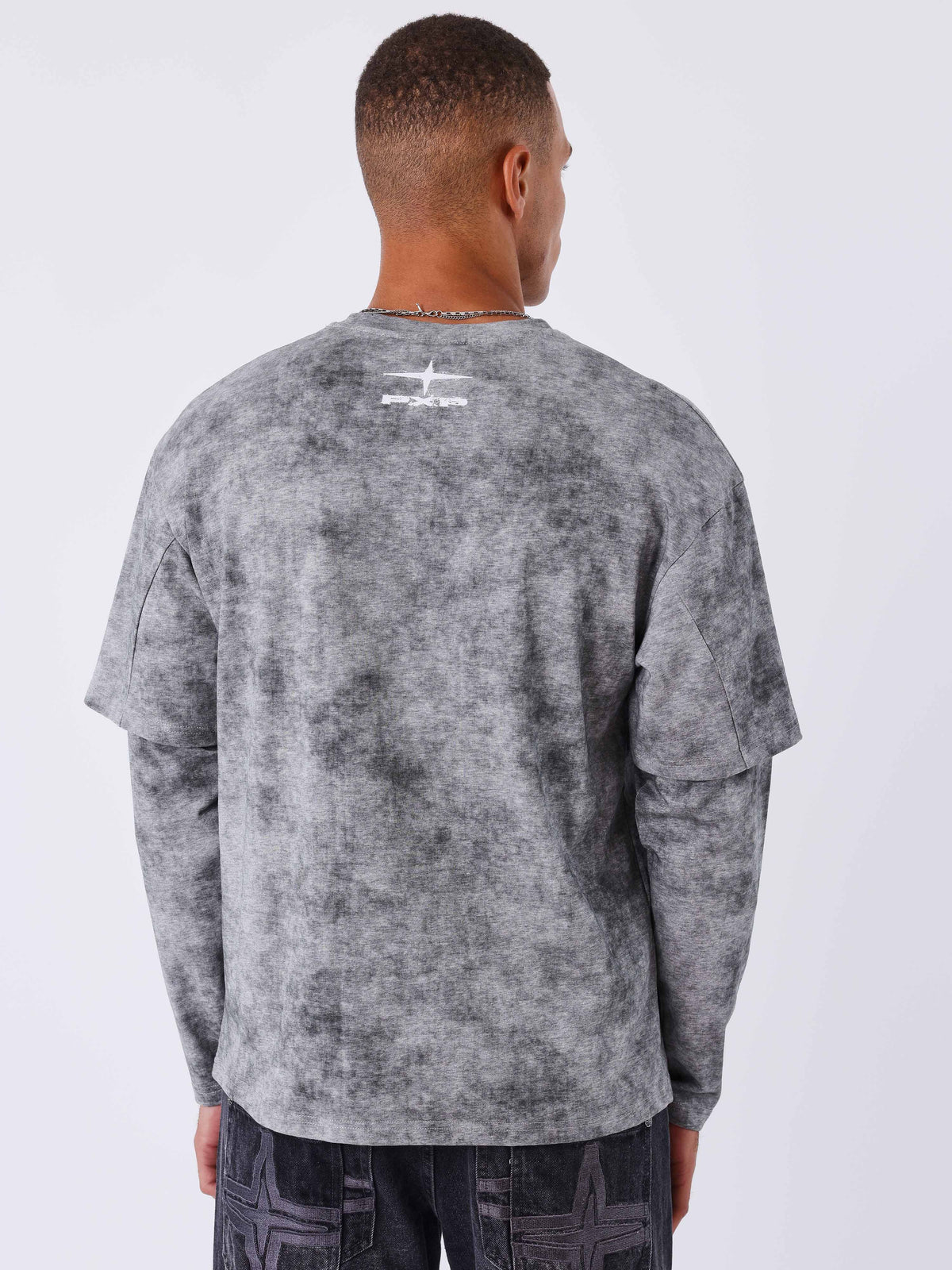 T-shirt manches longues effet Vintage