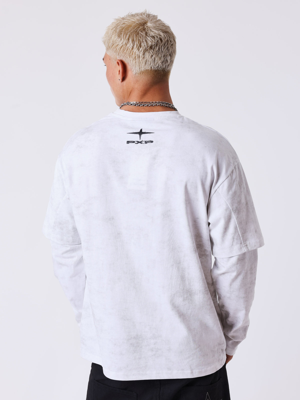 T-shirt manches longues effet Vintage