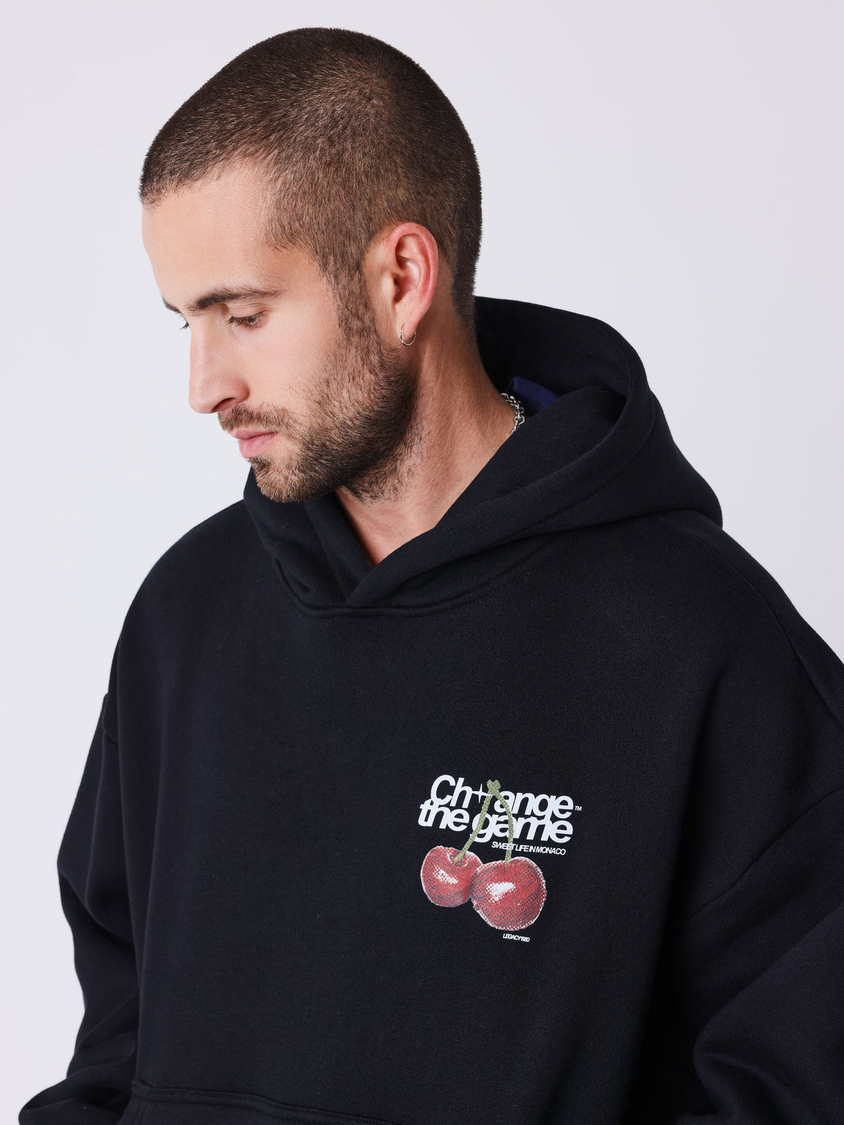 Sweat à capuche imprimé cerises