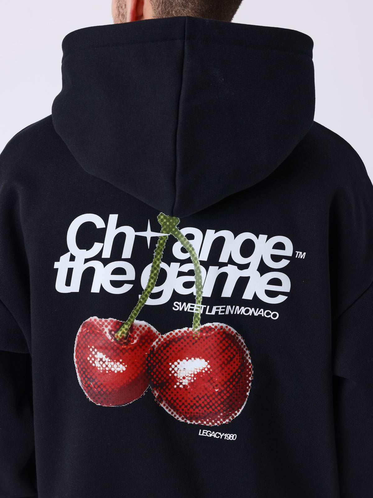 Sweat à capuche imprimé cerises