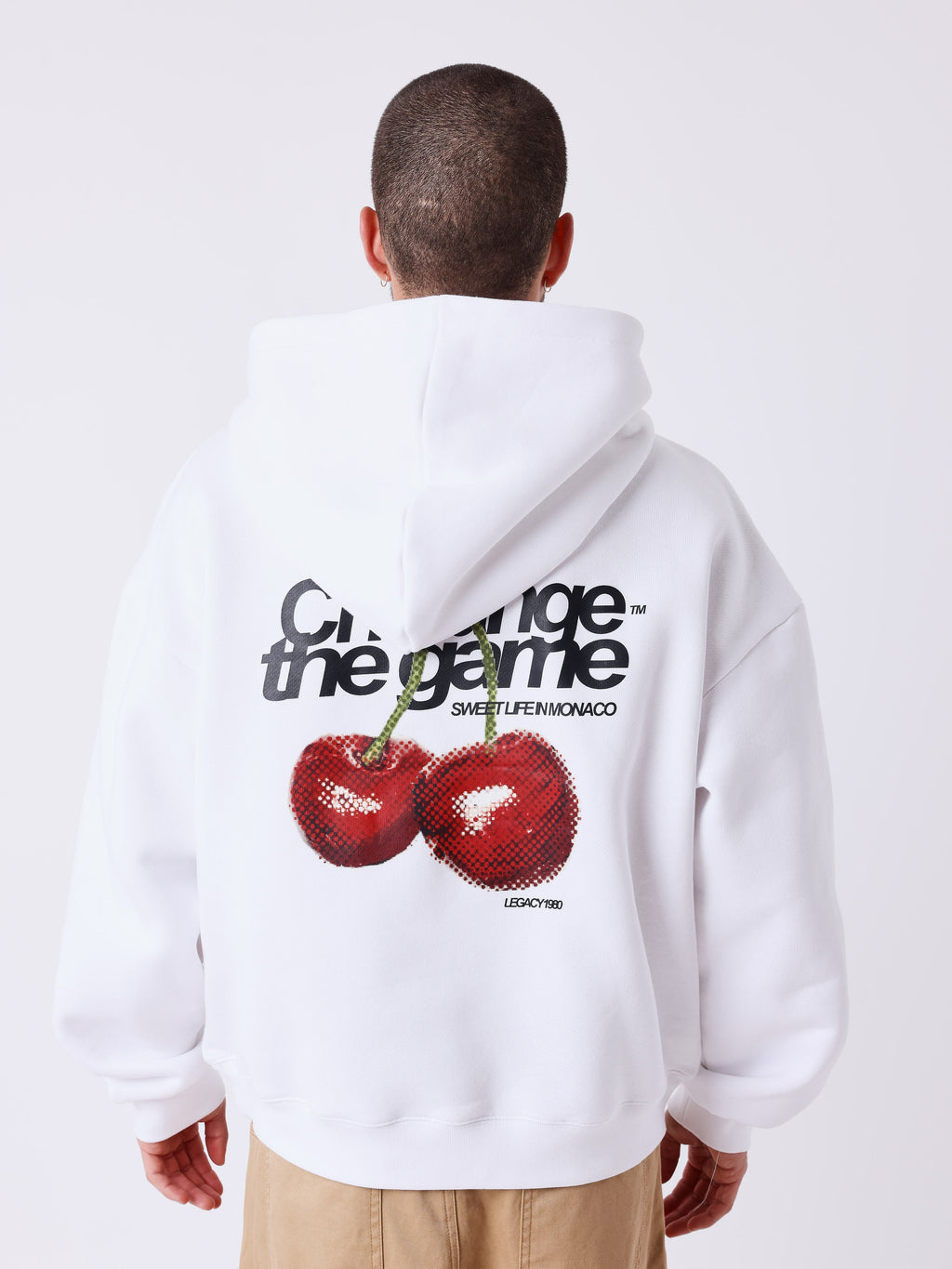 Sweat à capuche imprimé cerises