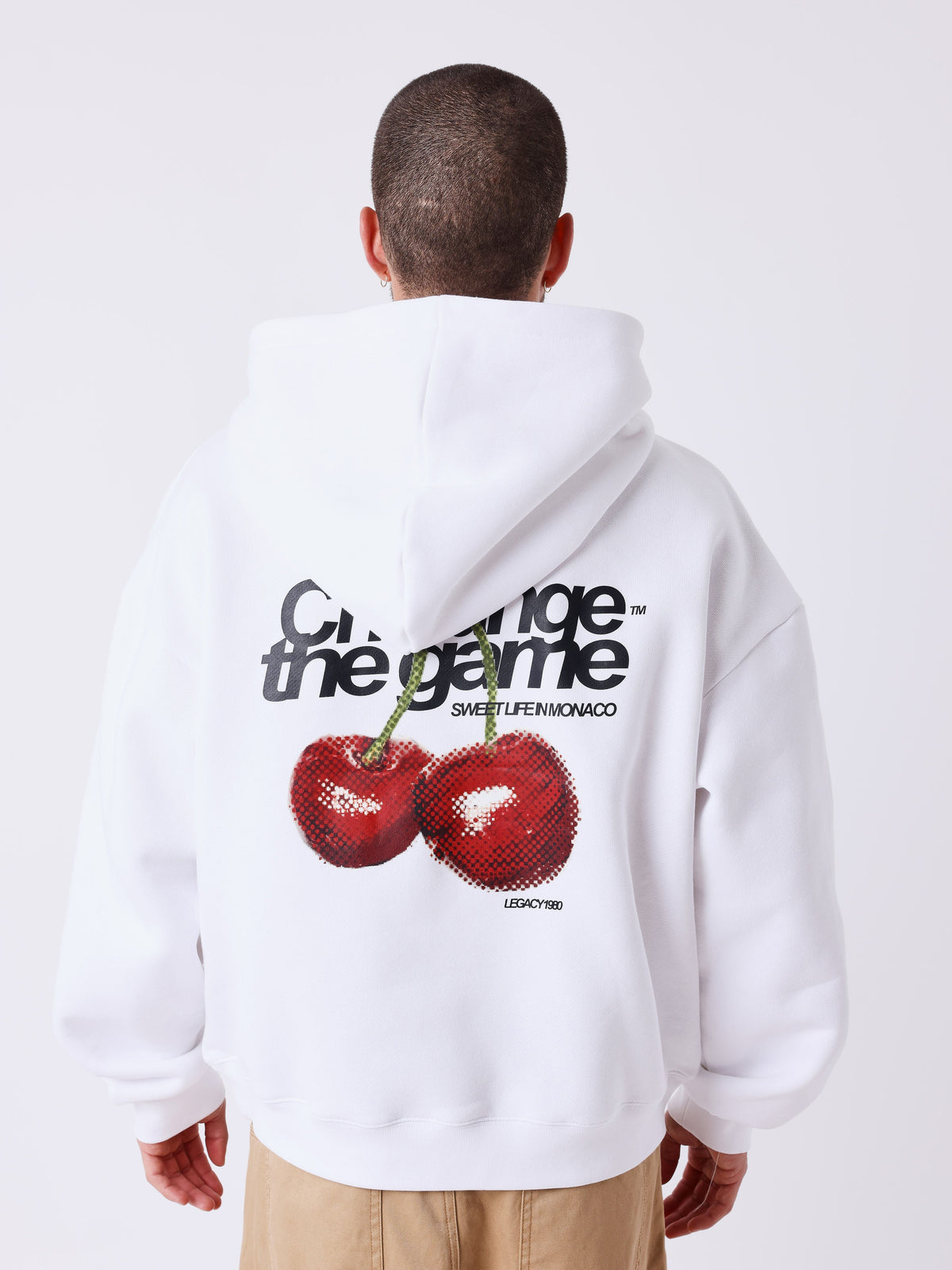 Sweat à capuche imprimé cerises