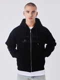 Sweat à capuche zippé Strass
