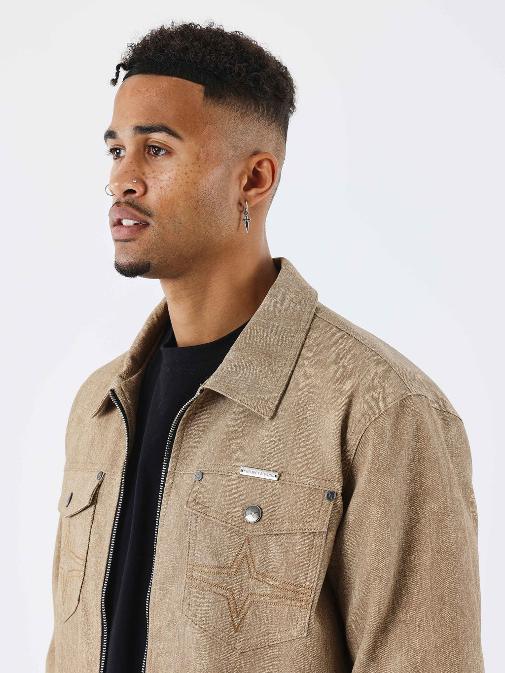 Veste en similicuir effet denim