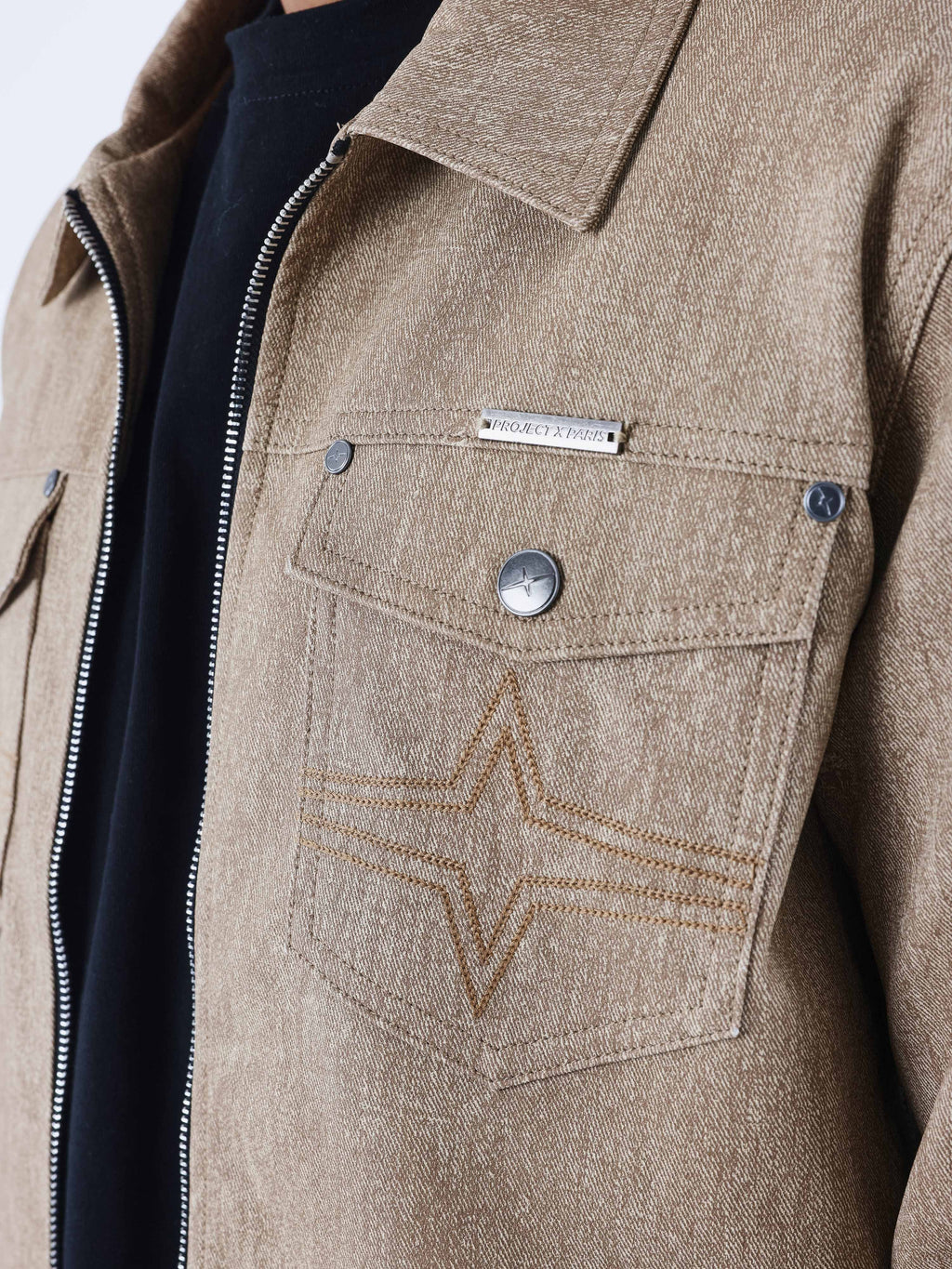 Veste en similicuir effet denim