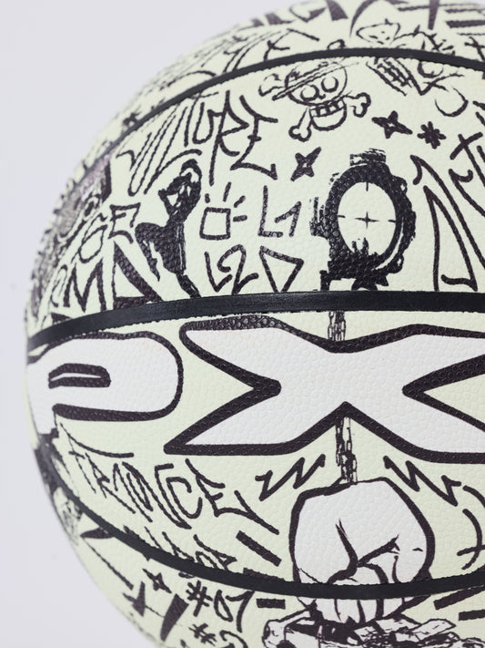 Ballon de basket phosphorescent graphique PXP