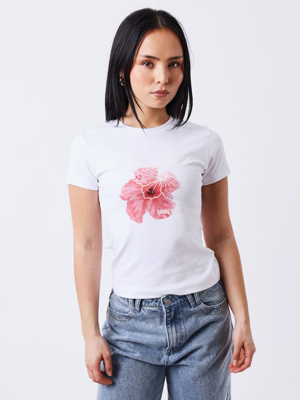 T-shirt manches courtes Hibiscus