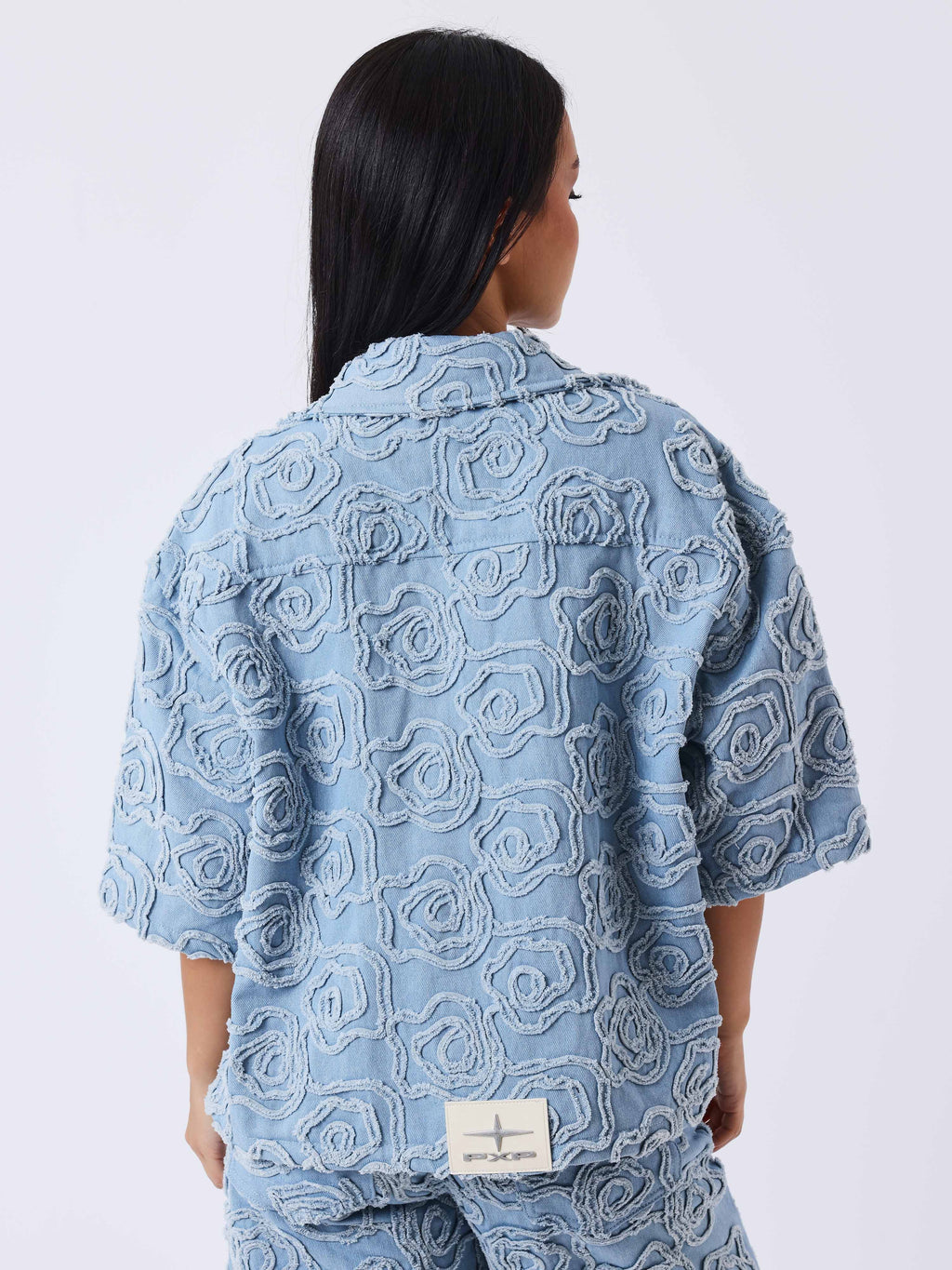 Chemise en denim manches courtes Cloudy