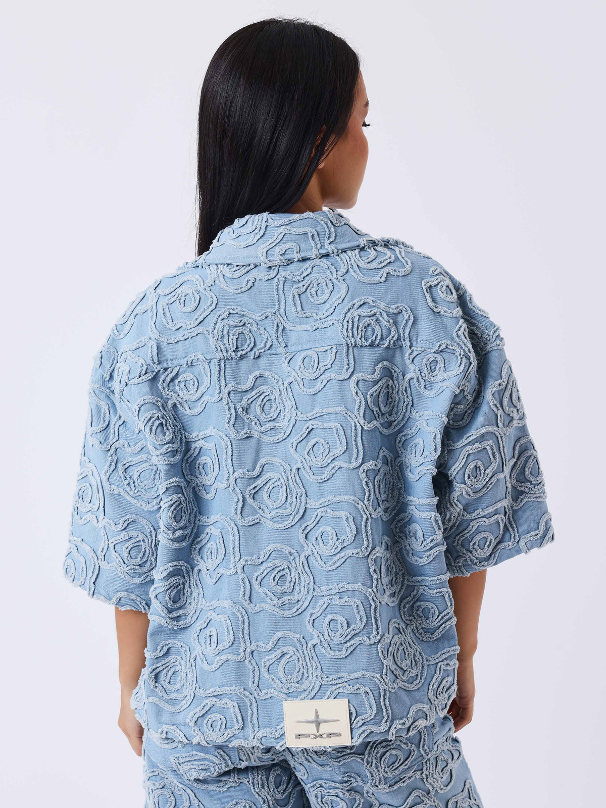 Chemise en denim manches courtes Cloudy