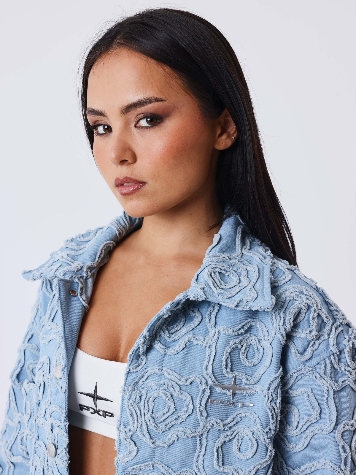 Chemise en denim manches courtes Cloudy