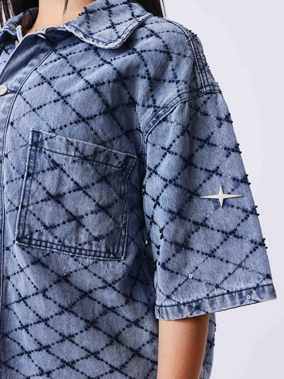 Surchemise denim manches courtes Precious