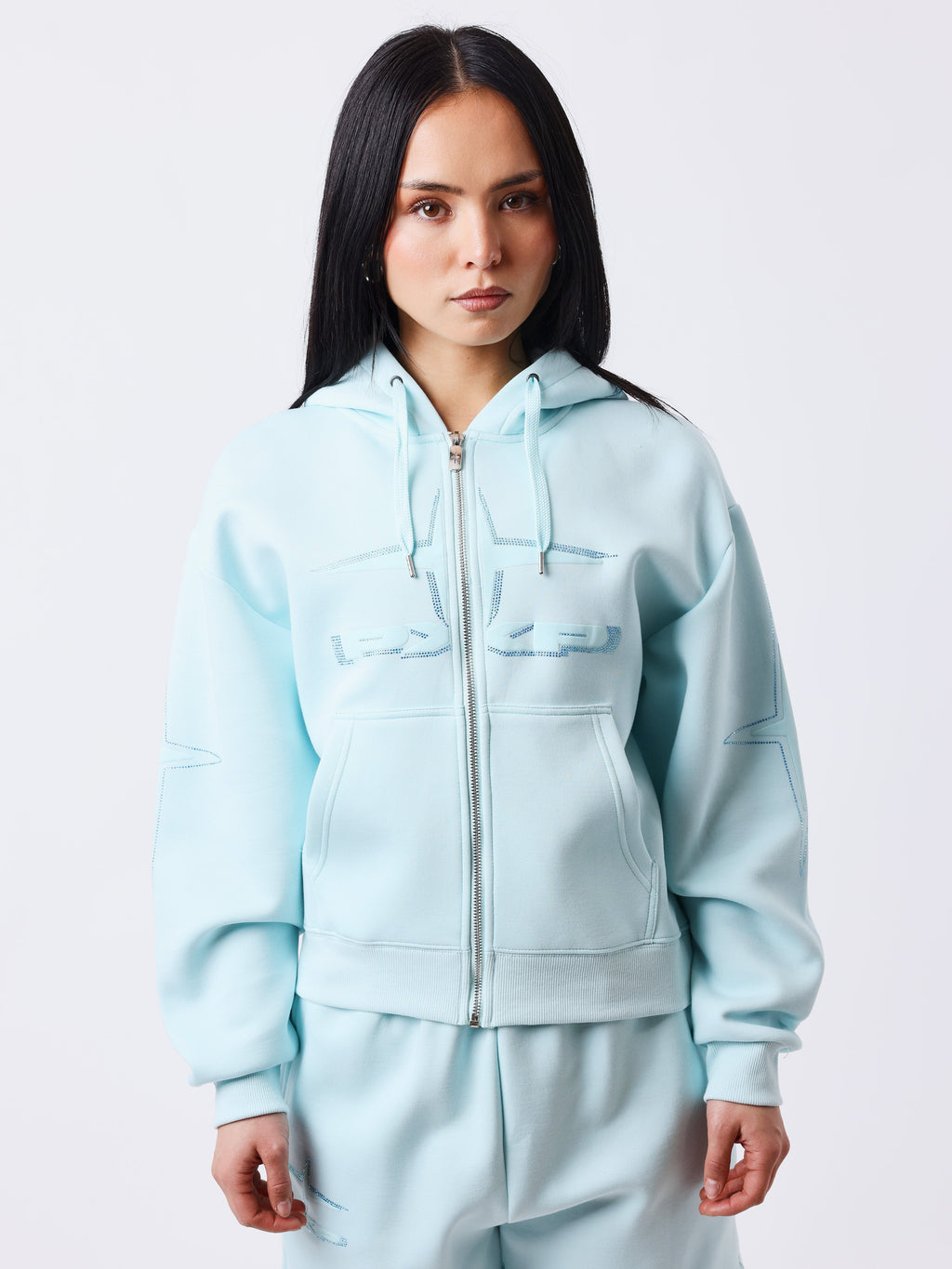 Sweat à capuche zippé Strassy