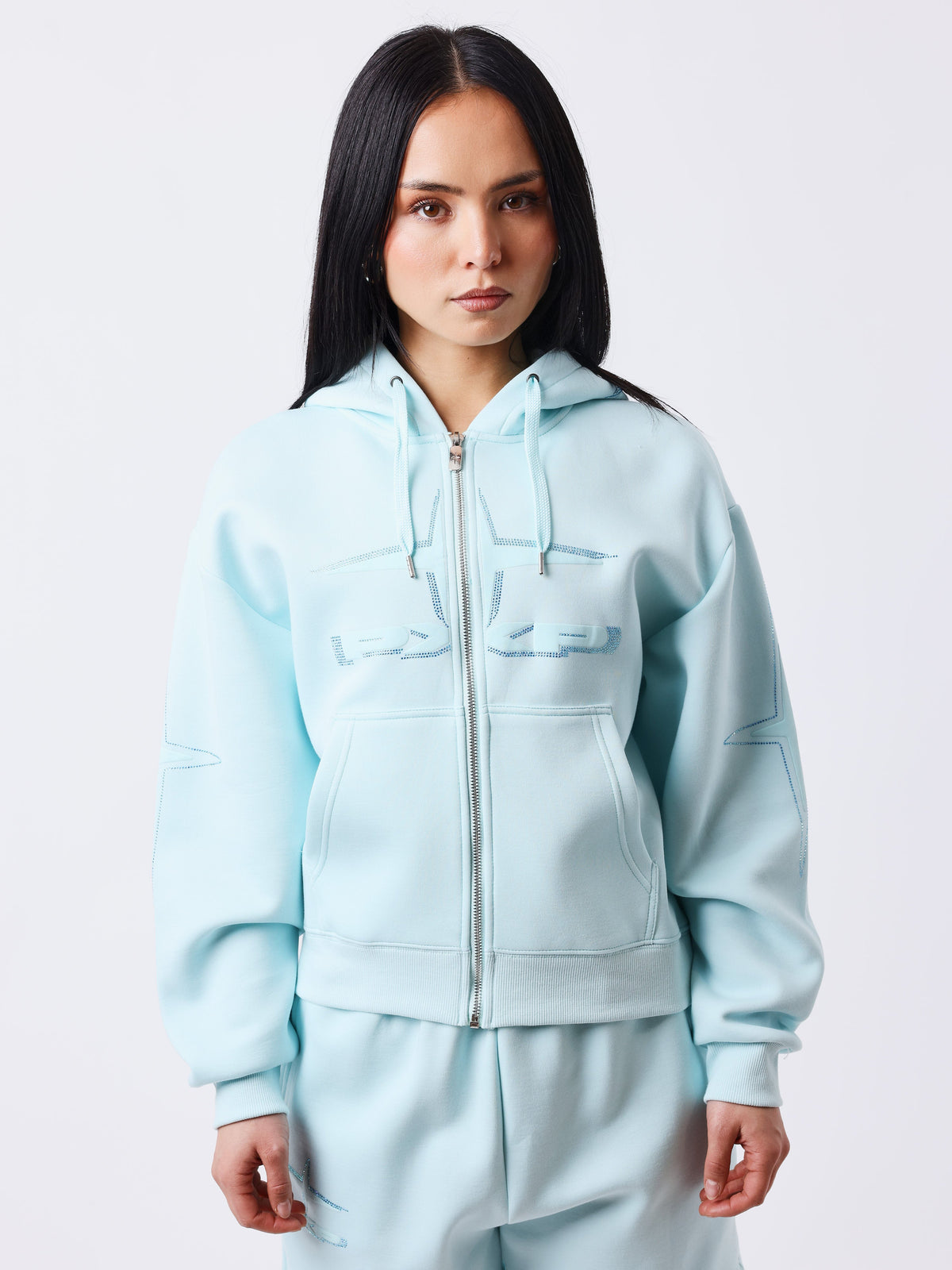 Sweat à capuche zippé Strassy