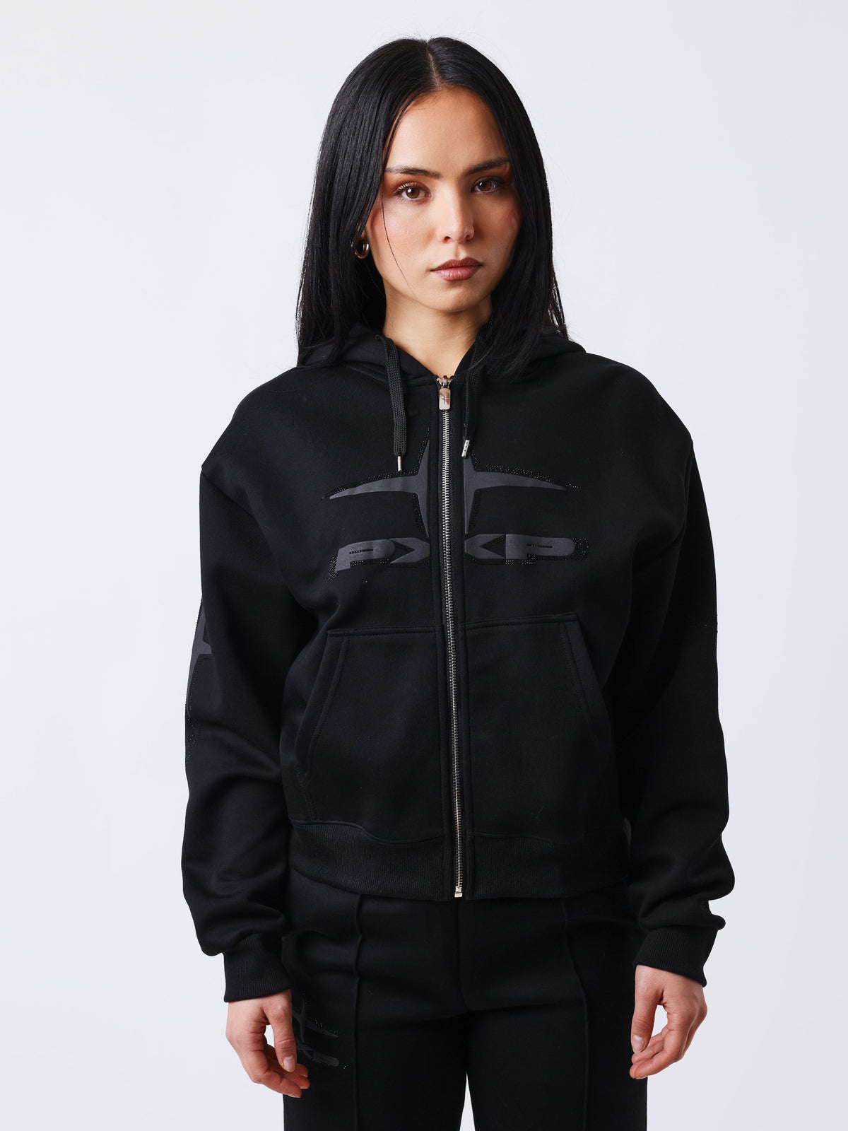 Sweat à capuche zippé Strassy