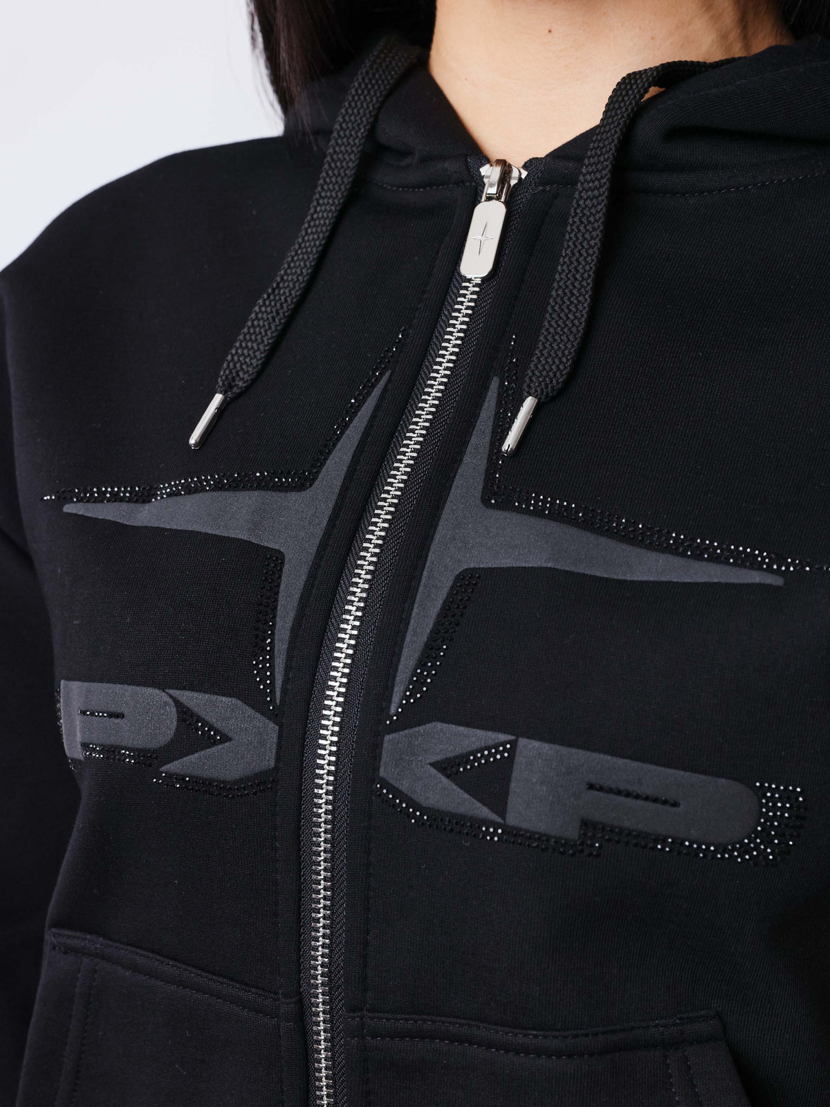 Sweat à capuche zippé Strassy