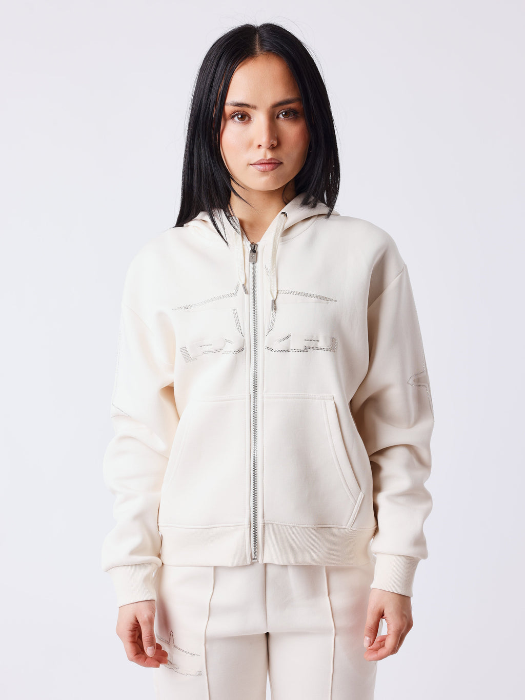 Sweat à capuche zippé Strassy