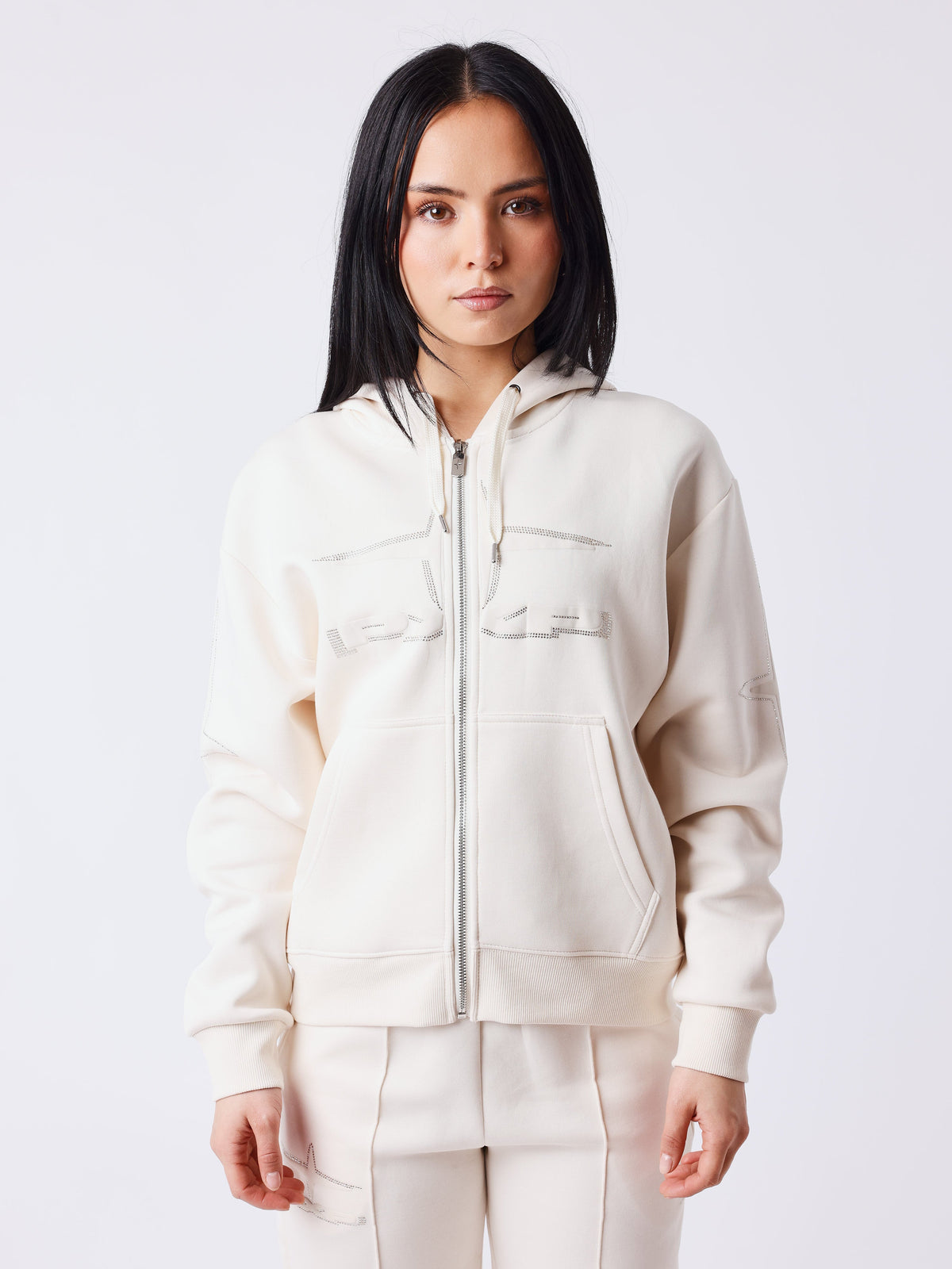 Sweat à capuche zippé Strassy