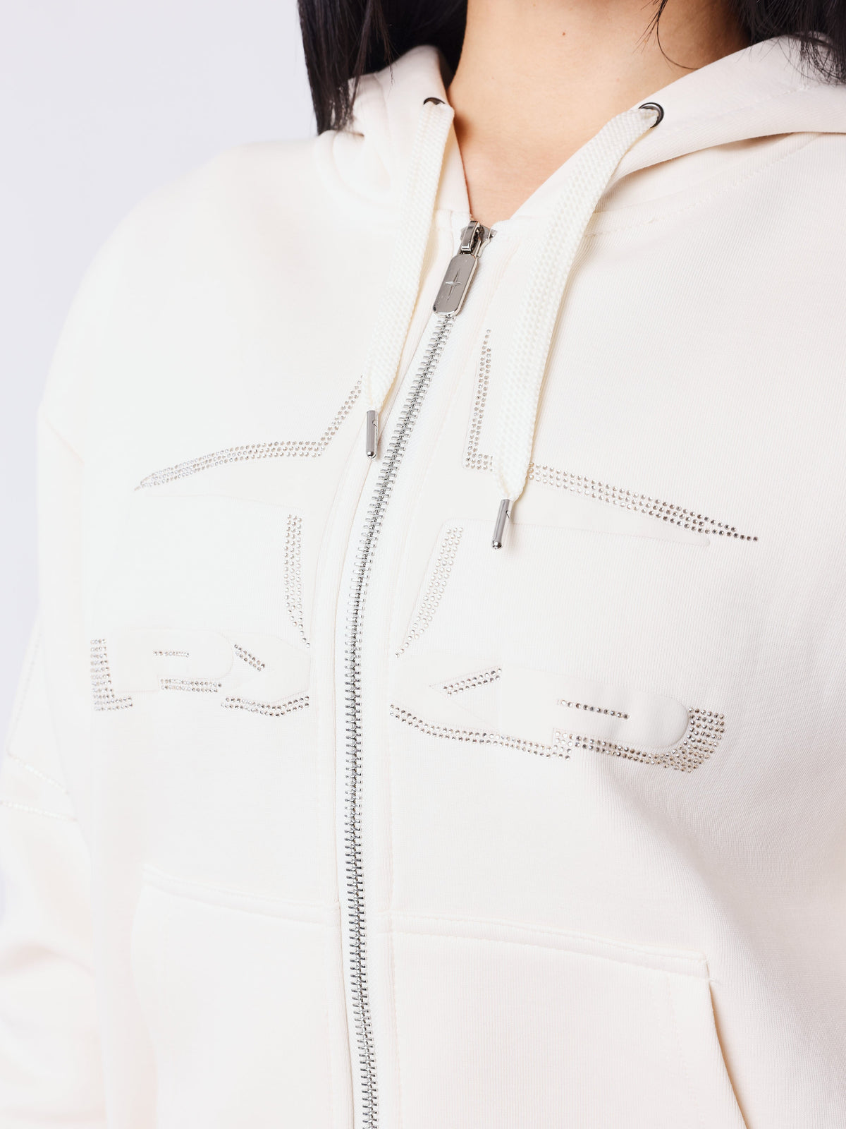 Sweat à capuche zippé Strassy