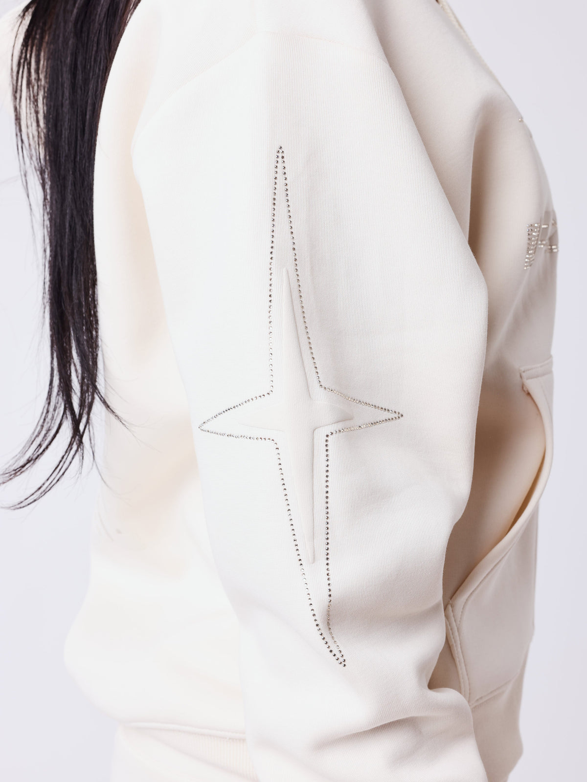 Sweat à capuche zippé Strassy