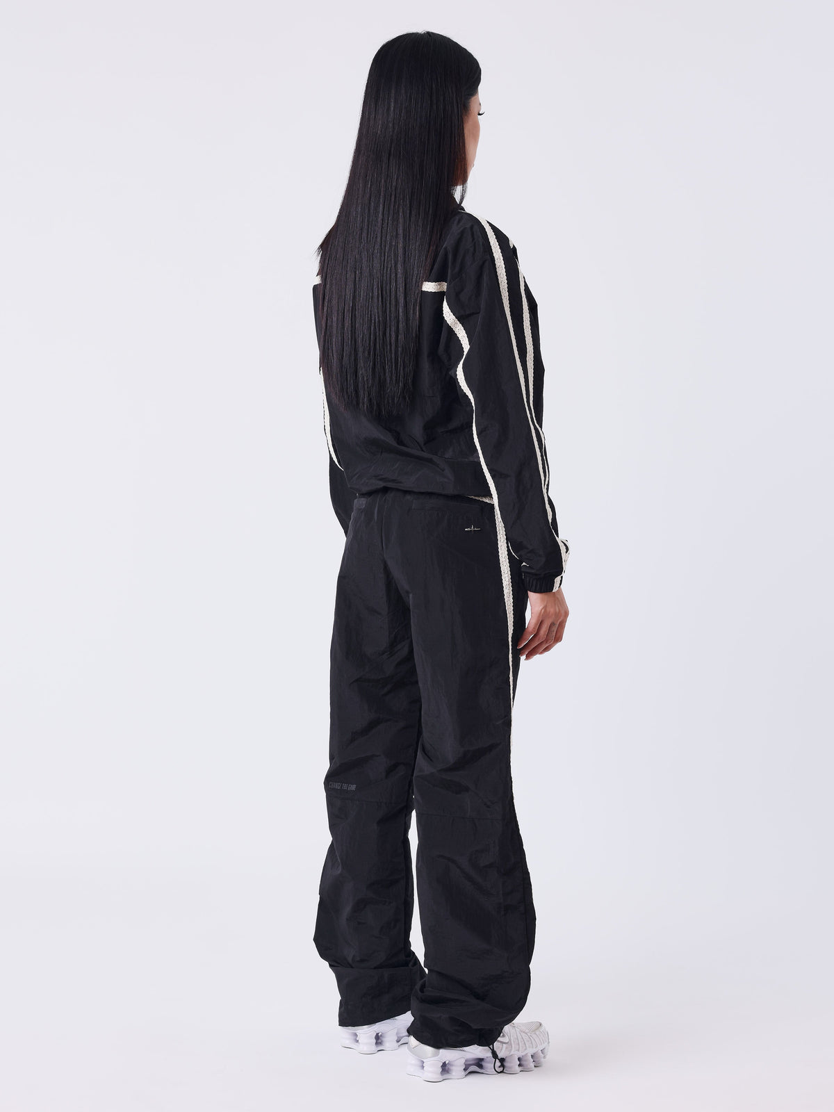 Bas de jogging à bandes en crochet Sportly