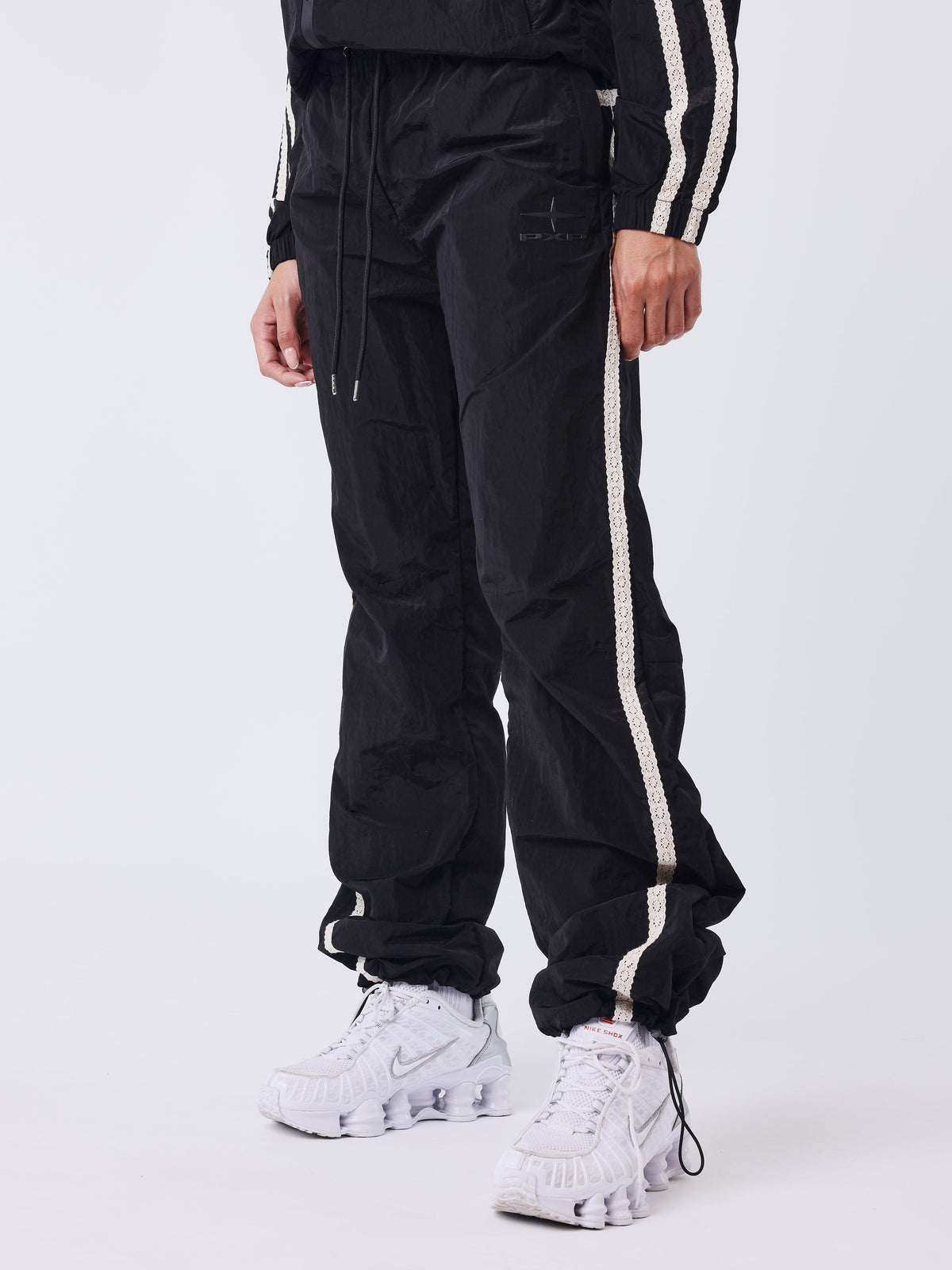 Bas de jogging à bandes en crochet Sportly