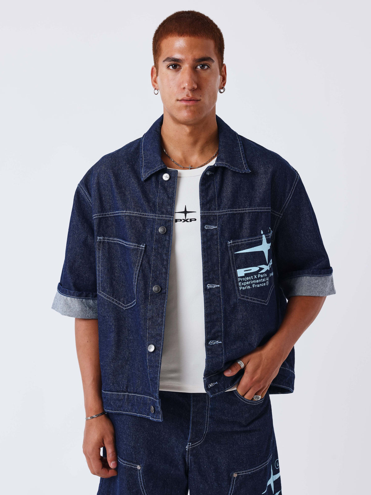 Veste en denim courte Idea
