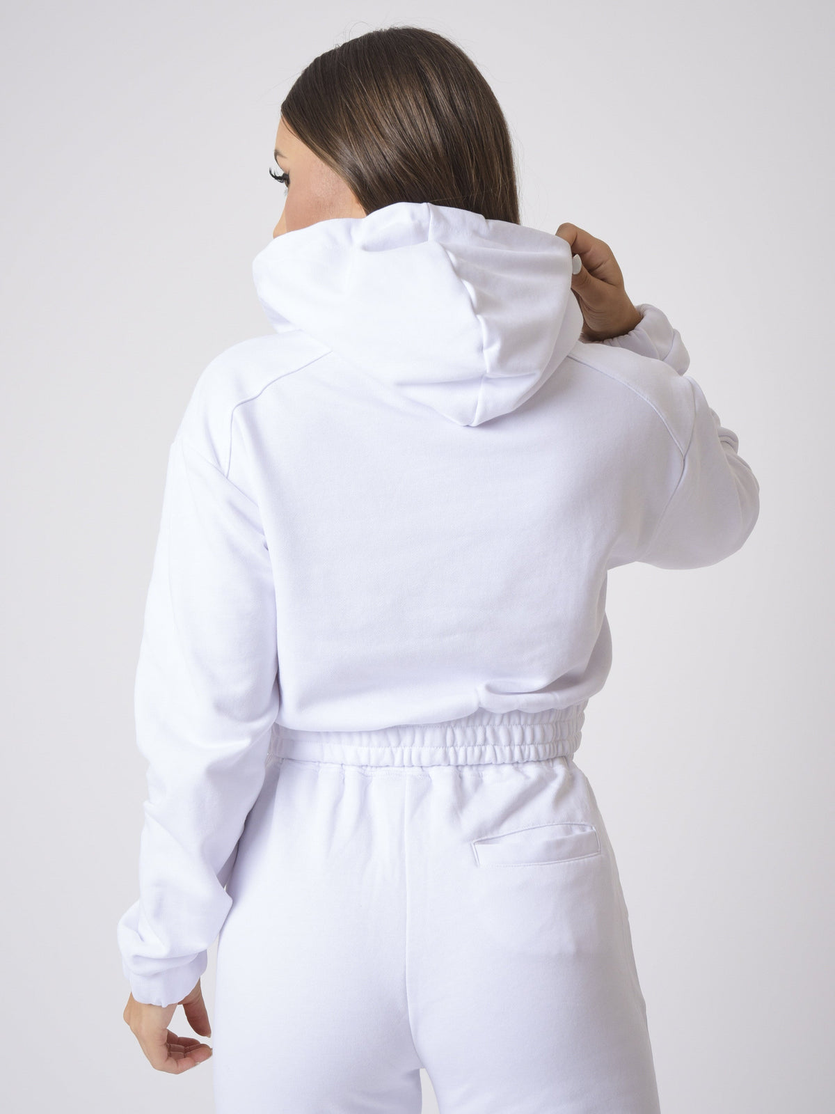 Sweat à Capuche enfilable en molleton crop top