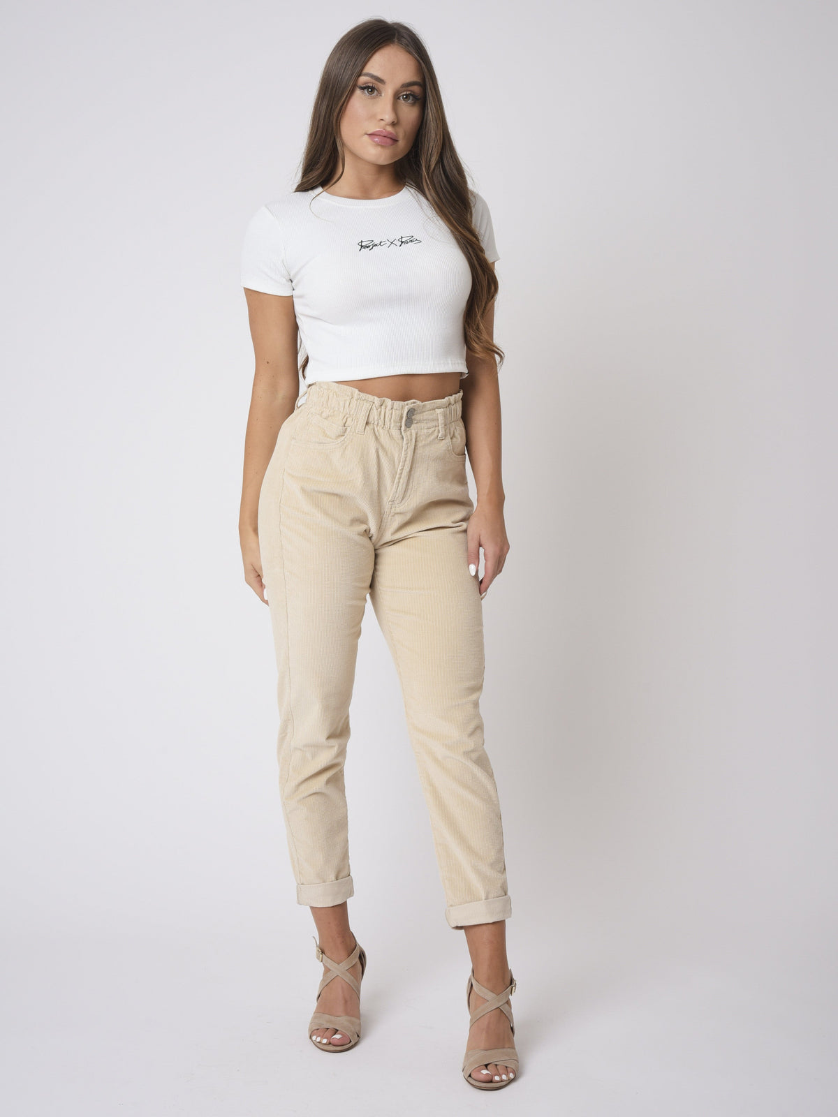 Pantalon slouchy velours côtelé
