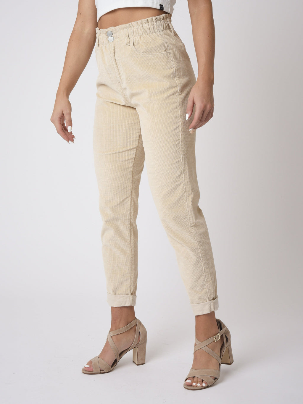 Pantalon slouchy velours côtelé