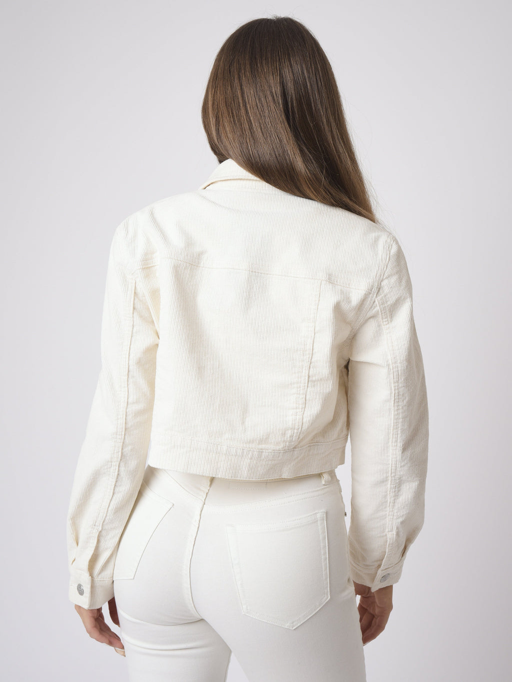 Veste courte style Denim en velours côtelé