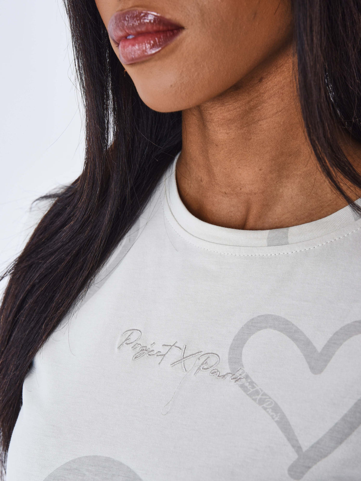 T-shirt manches courtes all over Cœur