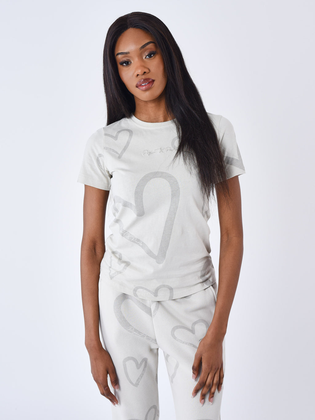 T-shirt manches courtes all over Cœur
