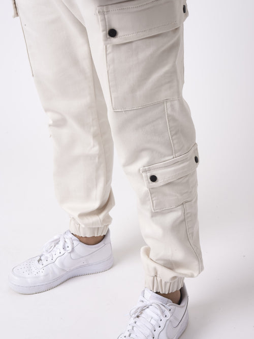Cargo multi-poches avec serrage élastique