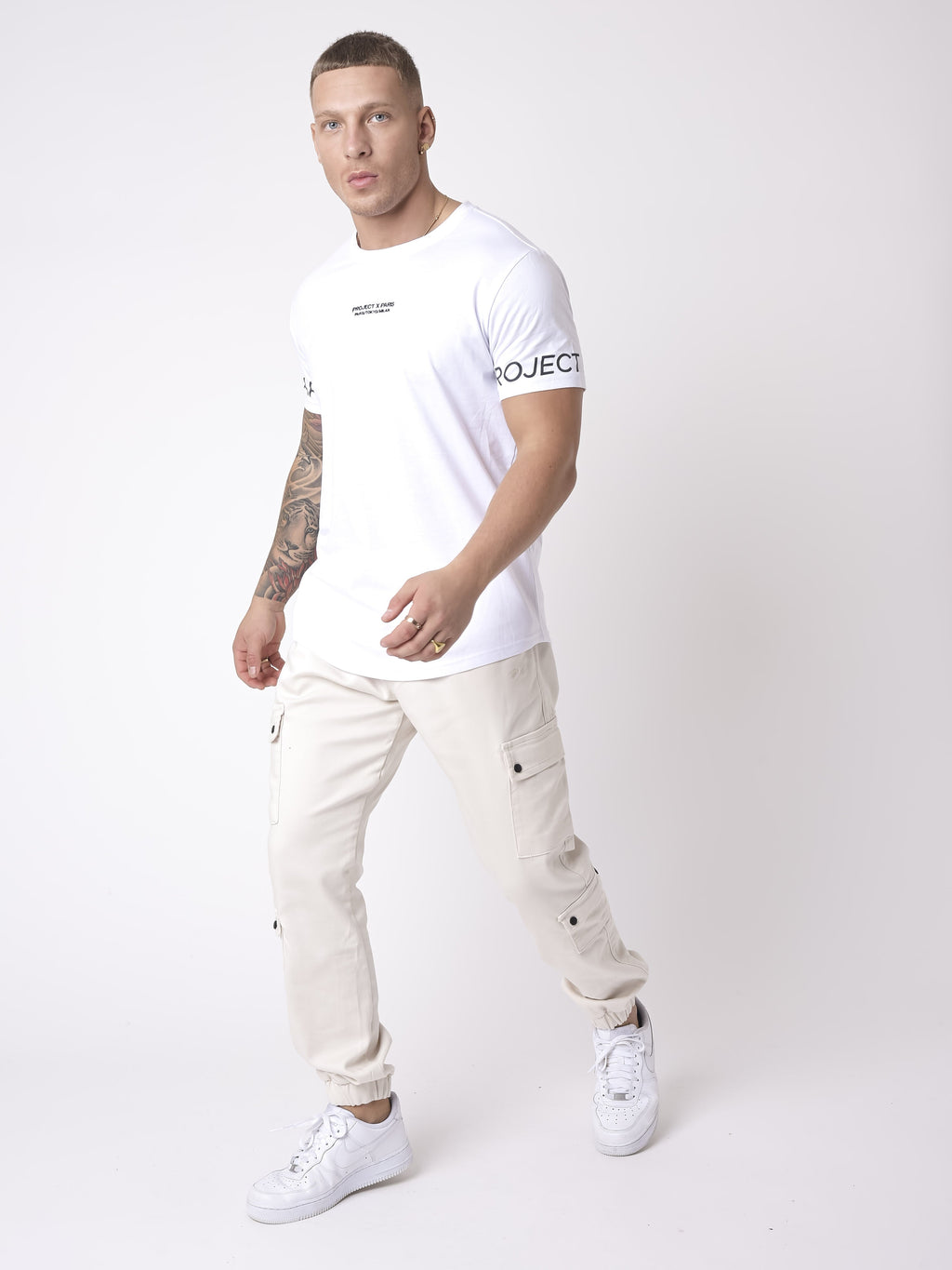 Cargo multi-poches avec serrage élastique