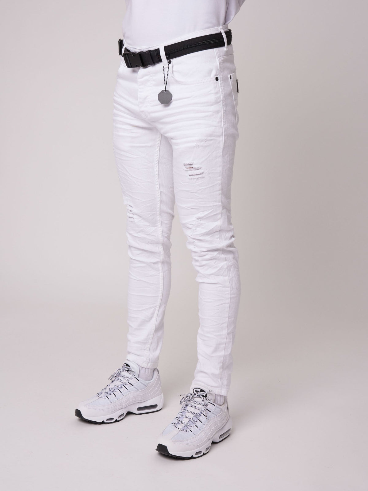 Jean Skinny effet usé avec trous