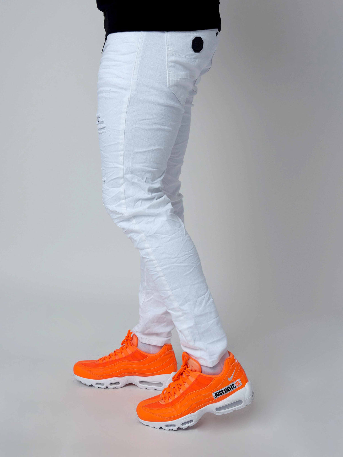 Jean Skinny effet usé avec trous